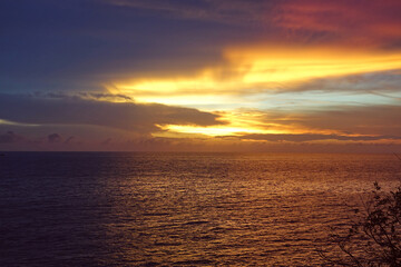 Beautiful sunrise on the sea 