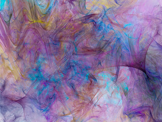 Obraz premium surreal futuristic digital 3d design art abstract background fractal illustration for meditation and decoration wallpaper