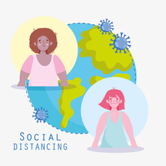 social distancing world