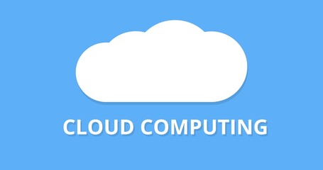 The Illustration cloud technology. Coud computing and services.