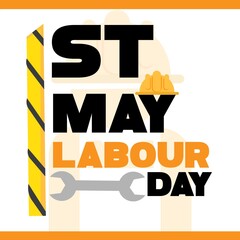International labour day.Poster, banner, brochure or flyer design with stylish text.