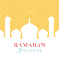 Ramadan kareem illustration for eid mubarak