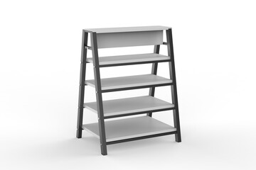 Display stand, retail display stand for product , display stands isolated on white background. 3d illustration