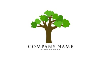 Obraz premium Garden tree vector logo