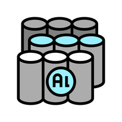 product of aluminium production color icon vector. product of aluminium production sign. isolated symbol illustration