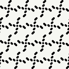 Screws monochrome ornament. Vector seamless black screws.