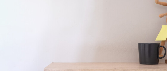 Designer Work space Mock up wooden tabletop. wood desk with copy space for products display montage