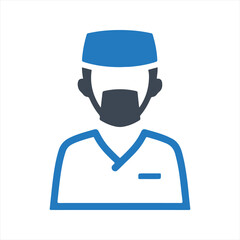 Surgeon icon, vector & glyph