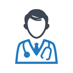 Medical doctor icon, vector & glyph
