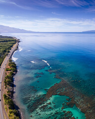 Aerial view of stunning coral reefs next to Highway 30 on Maui 4 © zane