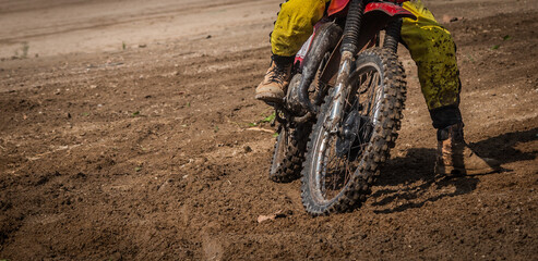 motorcycle on the ground