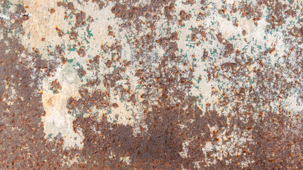 abstract corroded old white paint on metal walls The wall is cracked with old  white paint, Rusty on old metal background ,Metal rust Texture, old metal iron rust texture