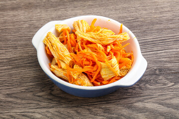 Korean soy asparagus with carrot