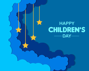  Flat Childrens Day With Cloud