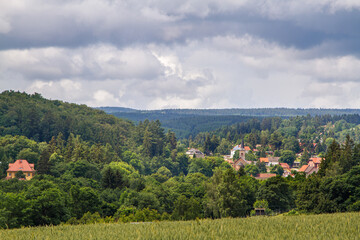 Blick nach Güntersberge im Harz