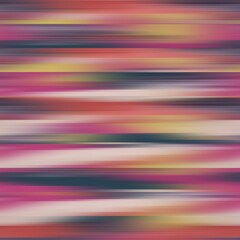Seamless abstract blur ikat stripe pattern print. High quality illustration. Horizontal stripes of blurred colors. Abstract non print for fashion or interior surface design.
