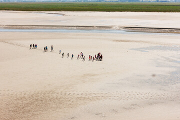 View from the castle of San Michel at low tide. Children's tour