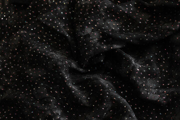 black wavy shimmered fabric background