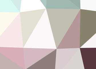 Fototapeta premium Abstract color Low-Polygones Generative Art background illustration