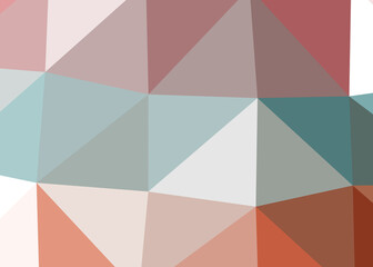 Abstract color Low-Polygones Generative Art background illustration