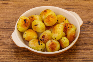 Roasted baby potato in the bowl