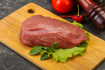 Raw beef piece for cooking