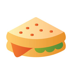 sandwich cheese lettuce single isolated icon with smooth style