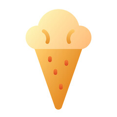 ice cream sweet single isolated icon with smooth style