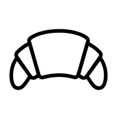 croissant snack cake single isolated icon with outline style