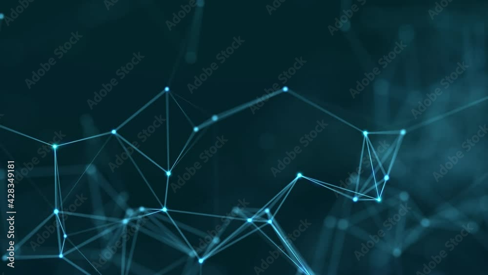 Poster abstract motion background of connected dots and lines. science and technology. network connection s