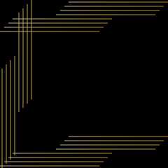 Geometric of  stripe pattern. Design futuristic lines gold on black background. Design print for illustration, texture, textile, wallpaper, background. Set 3