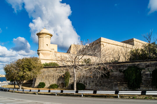 Staint Michael's Counterguard built in 1640, is a three-tiered counterguard in the fortified City of Valletta in Malta.