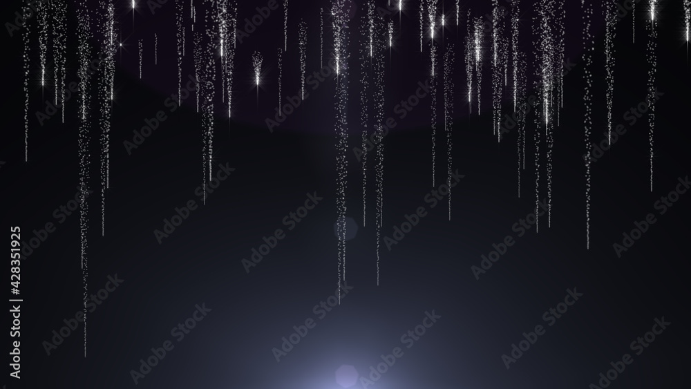Poster abstract whte particle trail grayscale tone celebrate concept design on black background