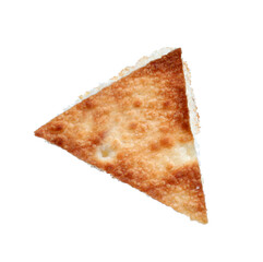 Delicious crispy pita chip isolated on white