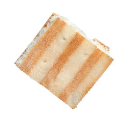 Delicious crispy pita chip isolated on white