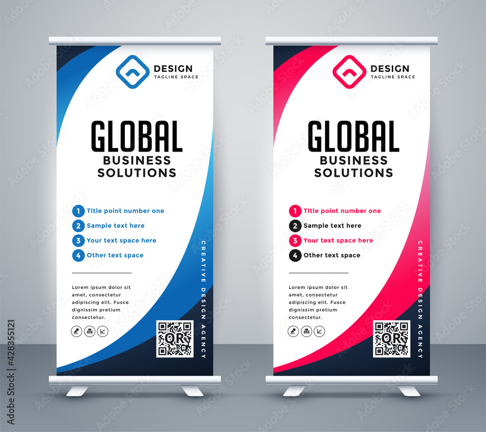 Poster business roll up display standee for presentation purpose