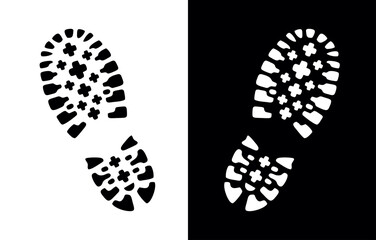 Shoe Print Vector Sign