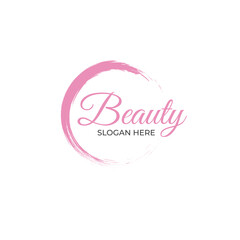 Natural cosmetics logo design vector