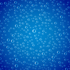 rain drop or water bubbles blue background