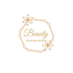 Fototapeta na wymiar Natural cosmetics logo design vector