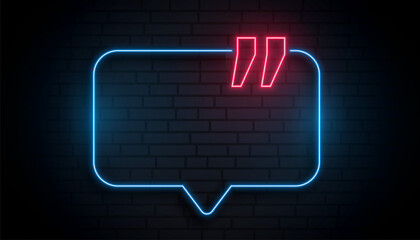 neon quote box with text space © starlineart