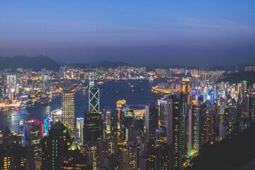 Obraz premium city skyline at night