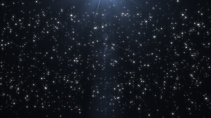 Obraz premium White star grayscale tone celebrate concept design on black background