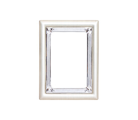 silver frame, on a white background