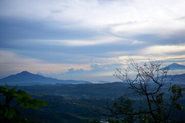 sunset over the mountains