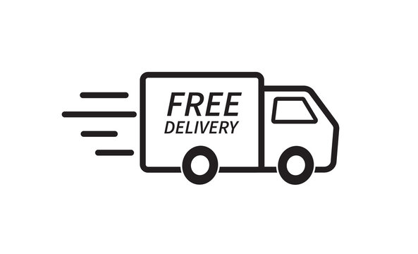 Free delivery truck icon. Fast shipping. Design for website and mobile apps. Vector illustration.
