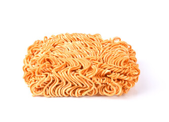 Instant noodles isolated on white background.
