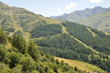 Fototapeta premium Ascent from Valloire to Brive 2