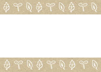 背景素材　リーフ　フレーム