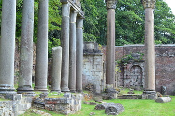 Old stone ruins from ancient palace 